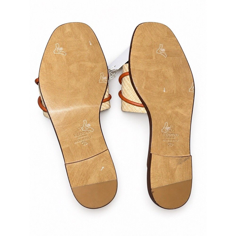Valentino Garavani VLogo Signature Raffia Slides EU 38 US 8 NWT - Picture 6 of 6